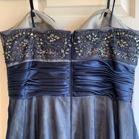 Adrianna Papell Strapless Jeweled Chiffon Gown - Picture 4 of 7